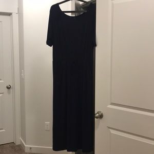Nordstrom Calf Length Dress (Navy Blue)